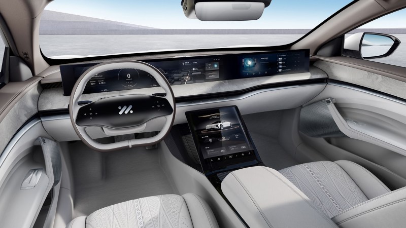Interior of Alibaba's IM Motors concept EV 